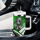 Garrett Morgan Tumbler With Handle with Gas Mask Invention Illustration, Inventing to Save Lives Quote - African Pride