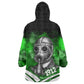 Garrett Morgan Wearable Blanket Hoodie with Gas Mask Invention Illustration, Inventing to Save Lives Quote - African Pride