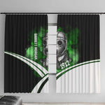 Garrett Morgan Window Curtain with Gas Mask Invention Illustration, Inventing to Save Lives Quote - African Pride