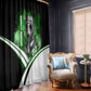 Garrett Morgan Window Curtain with Gas Mask Invention Illustration, Inventing to Save Lives Quote - African Pride