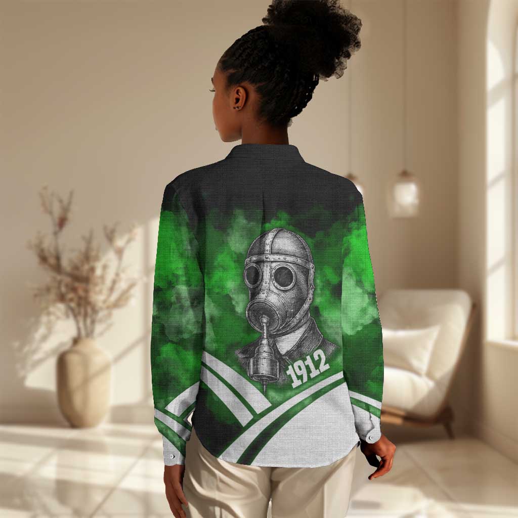 Garrett Morgan Women Casual Shirt with Gas Mask Invention Illustration, Inventing to Save Lives Quote - African Pride