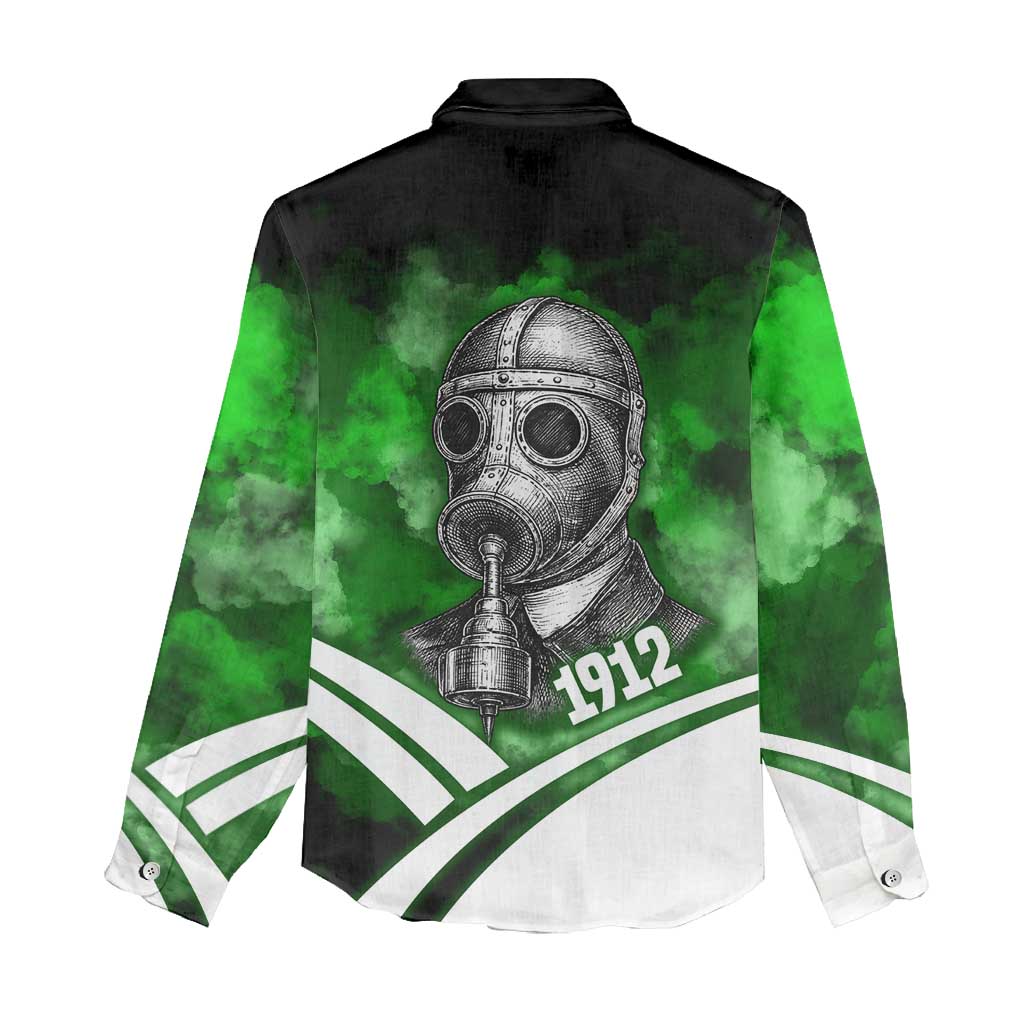 Garrett Morgan Women Casual Shirt with Gas Mask Invention Illustration, Inventing to Save Lives Quote - African Pride