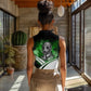 Garrett Morgan Women Sleeveless Polo Shirt with Gas Mask Invention Illustration, Inventing to Save Lives Quote - African Pride