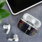 Garrett Morgan AirPods Case with Full Body Portrait, Stop Wait Go Quote, Traffic Light Design - African Pride