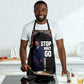 Garrett Morgan Apron with Full Body Portrait, Stop Wait Go Quote, Traffic Light Design - African Pride