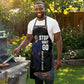 Garrett Morgan Apron with Full Body Portrait, Stop Wait Go Quote, Traffic Light Design - African Pride