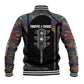 Garrett Morgan Baseball Jacket with Full Body Portrait, Stop Wait Go Quote, Traffic Light Design - African Pride