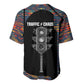 Garrett Morgan Baseball Jersey with Full Body Portrait, Stop Wait Go Quote, Traffic Light Design - African Pride