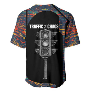Garrett Morgan Baseball Jersey with Full Body Portrait, Stop Wait Go Quote, Traffic Light Design - African Pride