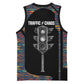 Garrett Morgan Basketball Jersey with Full Body Portrait, Stop Wait Go Quote, Traffic Light Design - African Pride