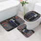 Garrett Morgan Bathroom Set with Full Body Portrait, Stop Wait Go Quote, Traffic Light Design - African Pride