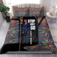 Garrett Morgan Bedding Set with Full Body Portrait, Stop Wait Go Quote, Traffic Light Design - African Pride