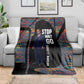 Garrett Morgan Blanket with Full Body Portrait, Stop Wait Go Quote, Traffic Light Design - African Pride