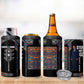 Garrett Morgan 4 in 1 Can Cooler Tumbler with Full Body Portrait, Stop Wait Go Quote, Traffic Light Design - African Pride