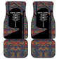 Garrett Morgan Car Mats with Full Body Portrait, Stop Wait Go Quote, Traffic Light Design - African Pride