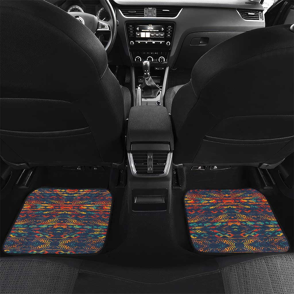 Garrett Morgan Car Mats with Full Body Portrait, Stop Wait Go Quote, Traffic Light Design - African Pride