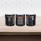 Garrett Morgan Ceramic Mug with Full Body Portrait, Stop Wait Go Quote, Traffic Light Design - African Pride