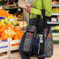 Garrett Morgan Grocery Bag with Full Body Portrait, Stop Wait Go Quote, Traffic Light Design - African Pride