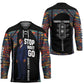 Garrett Morgan Hockey Jersey with Full Body Portrait, Stop Wait Go Quote, Traffic Light Design - African Pride