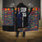 Garrett Morgan Hooded Blanket with Full Body Portrait, Stop Wait Go Quote, Traffic Light Design - African Pride