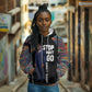 Garrett Morgan Hoodie with Full Body Portrait, Stop Wait Go Quote, Traffic Light Design - African Pride