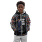 Garrett Morgan Kid Hoodie with Full Body Portrait, Stop Wait Go Quote, Traffic Light Design - African Pride