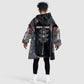 Garrett Morgan Kid Wearable Blanket Hoodie with Full Body Portrait, Stop Wait Go Quote, Traffic Light Design - African Pride