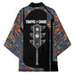 Garrett Morgan Kimono with Full Body Portrait, Stop Wait Go Quote, Traffic Light Design - African Pride