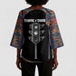 Garrett Morgan Kimono Sleeve Blouse with Full Body Portrait, Stop Wait Go Quote, Traffic Light Design - African Pride