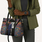 Garrett Morgan Leather Bag with Full Body Portrait, Stop Wait Go Quote, Traffic Light Design - African Pride