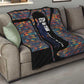 Garrett Morgan Quilt with Full Body Portrait, Stop Wait Go Quote, Traffic Light Design - African Pride