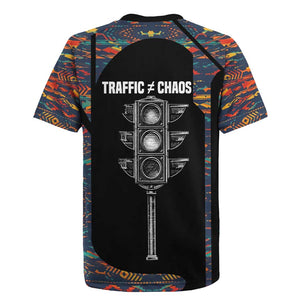 Garrett Morgan Rugby Jersey with Full Body Portrait, Stop Wait Go Quote, Traffic Light Design - African Pride