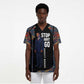 Garrett Morgan Scrub Top with Full Body Portrait, Stop Wait Go Quote, Traffic Light Design - African Pride