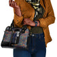 Garrett Morgan Shoulder Handbag with Full Body Portrait, Stop Wait Go Quote, Traffic Light Design - African Pride
