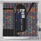 Garrett Morgan Shower Curtain with Full Body Portrait, Stop Wait Go Quote, Traffic Light Design - African Pride