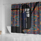 Garrett Morgan Shower Curtain with Full Body Portrait, Stop Wait Go Quote, Traffic Light Design - African Pride