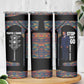 Garrett Morgan Skinny Tumbler with Full Body Portrait, Stop Wait Go Quote, Traffic Light Design - African Pride