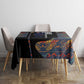Garrett Morgan Tablecloth with Full Body Portrait, Stop Wait Go Quote, Traffic Light Design - African Pride