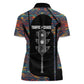 Garrett Morgan Women Polo Shirt with Full Body Portrait, Stop Wait Go Quote, Traffic Light Design - African Pride