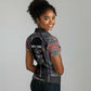 Garrett Morgan Women Polo Shirt with Full Body Portrait, Stop Wait Go Quote, Traffic Light Design - African Pride