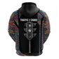 Garrett Morgan Zip Hoodie with Full Body Portrait, Stop Wait Go Quote, Traffic Light Design - African Pride