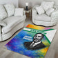 Garrett Morgan Area Rug with Real Impact Quote, Black Inventor Portrait and Vibrant Watercolor - African Pride