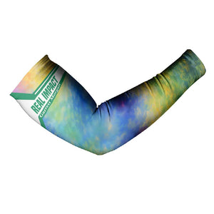 Garrett Morgan Arm Sleeves with Real Impact Quote, Black Inventor Portrait and Vibrant Watercolor - African Pride