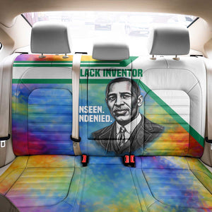 Garrett Morgan Back Car Seat Cover with Real Impact Quote, Black Inventor Portrait and Vibrant Watercolor - African Pride