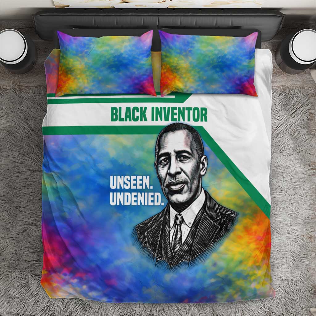 Garrett Morgan Bedding Set with Real Impact Quote, Black Inventor Portrait and Vibrant Watercolor - African Pride