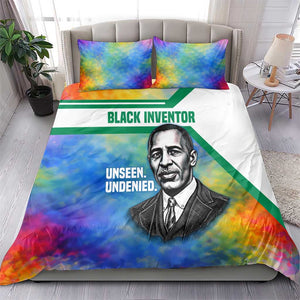 Garrett Morgan Bedding Set with Real Impact Quote, Black Inventor Portrait and Vibrant Watercolor - African Pride
