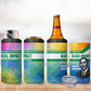 Garrett Morgan 4 in 1 Can Cooler Tumbler with Real Impact Quote, Black Inventor Portrait and Vibrant Watercolor - African Pride