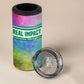 Garrett Morgan 4 in 1 Can Cooler Tumbler with Real Impact Quote, Black Inventor Portrait and Vibrant Watercolor - African Pride