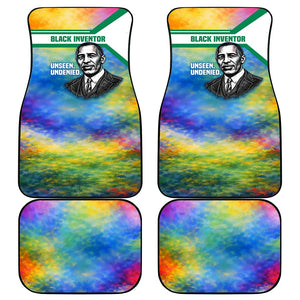 Garrett Morgan Car Mats with Real Impact Quote, Black Inventor Portrait and Vibrant Watercolor - African Pride