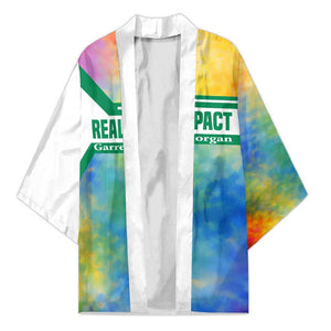 Garrett Morgan Kimono with Real Impact Quote, Black Inventor Portrait and Vibrant Watercolor - African Pride